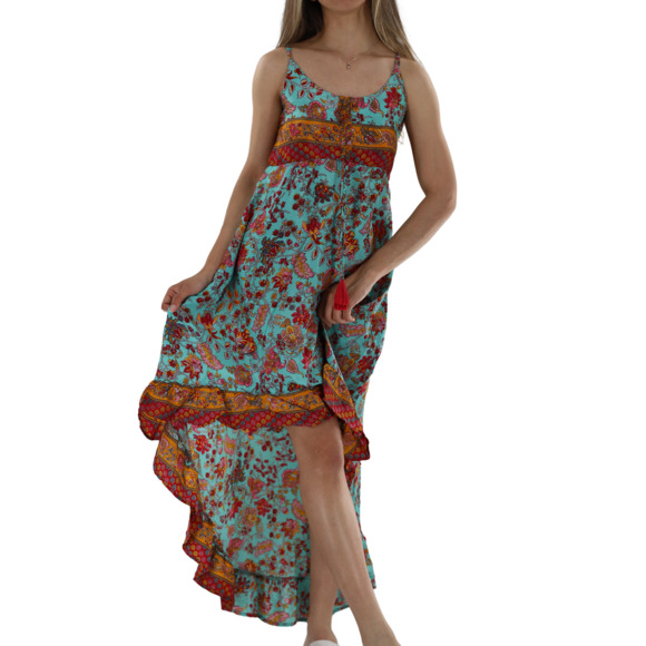 La Fiorentina Flowy Strappy "Teresa" Dress with High/Low Bottom - Picture 4 of 4